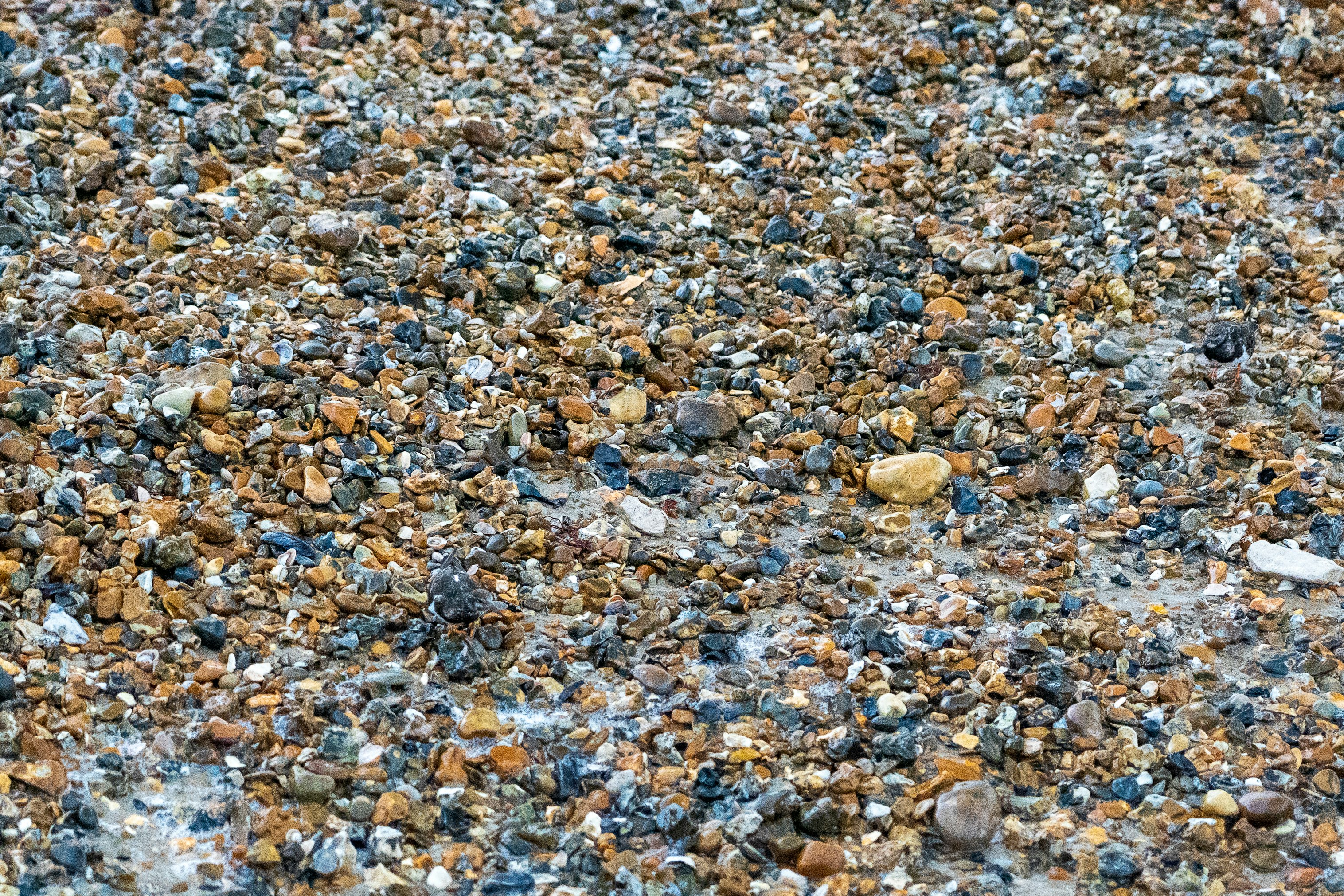 brown and gray stone fragments